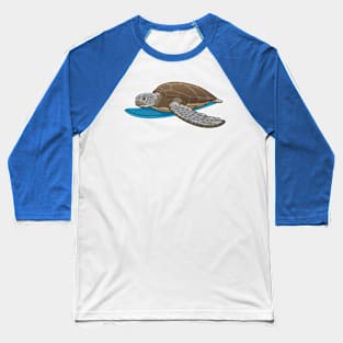 Turtle Surfer Surfboard Baseball T-Shirt